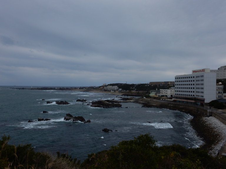 Cape Inuboh and former Grand Hotel Isoya