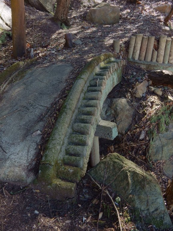 Ruins of traditional garden in Ookunoshima