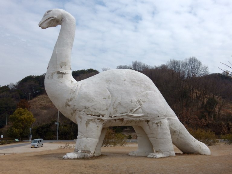 Dinosaur statue in Innoshima