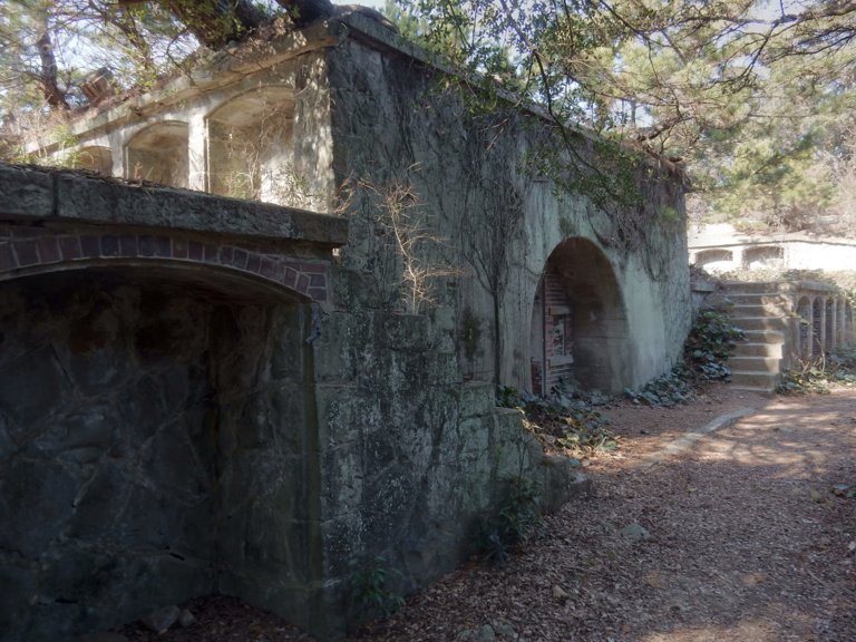 Ruins of gun battery #5 in Okinoshima, Tomogashima